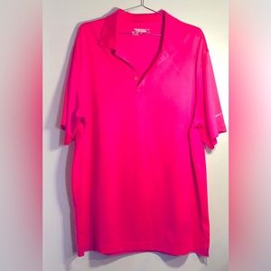 Nike Men's Pink Polo Shirt